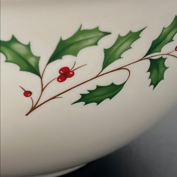 Lenox Holiday  Bakeware Vintage Large Bowl 10.5 x 5.5 Made in USA - Picture 5 of 10